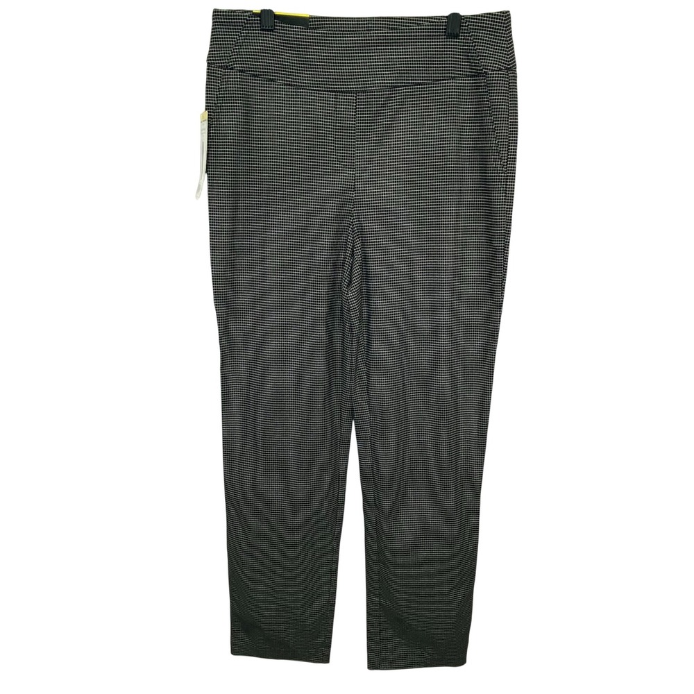 HILARY RADLEY Womens Sz S Slim Leg Pants Black White Tummy Control 31x29 NEW - Picture 3 of 9